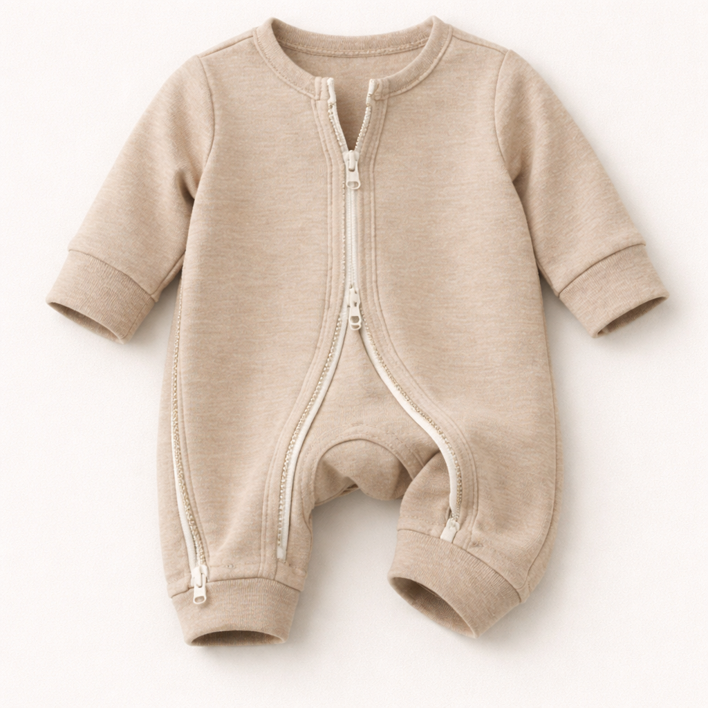 Dual Zipper Romper
